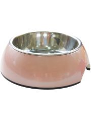 Миска для животных SuperDesign на меламиновой подставке, розовый перламутр