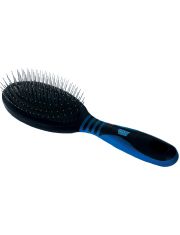 Щетка для кошек и собак Show Tech Pin brush массажная с прорезиненной ручкой и длинными шпильками 2,5см