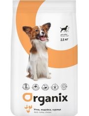Сухой корм для собак Organix Grainfree с уткой, индейкой и курицей, беззерновой