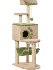 Когтеточка-комплекс для кошек Пушок Вераста с гамаком,ковролин