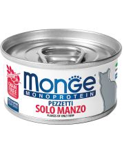 Консервы для кошек Monge Cat Monoprotein Мясные хлопья из мяса говядины