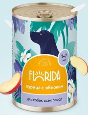 Консервы для собак FLORIDA Курица с яблоком