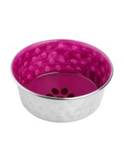 Миска металлическая Mr.Kranch Candy с керамическим покрытием нескользящее основание, пурпурная