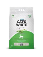 Наполнитель для кошачьего туалета Cat's White Aloe Vera минеральный, комкующийся с ароматом алоэ вера