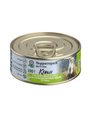 Консервы для кошек Территория Крым для стерилизованных рубленое мясо курицы в соусе
