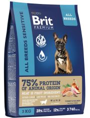 Сухой корм для собак Brit Premium Dog Sensitive Лосось и индейка