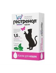 Капли для кошек Гестренол с кошачьей мятой, препарат для регуляции половой активности