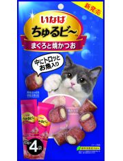 Лакомство для кошек Inaba Churu Bee трубочки тунцом магуро с запеченным тунцом кацуо