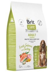 Сухой корм для собак средних пород Brit Care Dog Adult M Healthy Skin&Shiny Coat Лосось и индейка