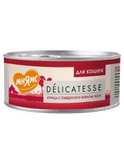 Консервы для кошек Мнямс Delicatesse Курица и говядина в желе