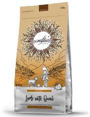 Сухой корм для щенков Craftia Natura средних и крупных пород из ягненка с перепелкой