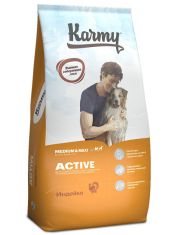 Сухой корм для собак Karmy Active Medium & Maxi для средних и крупных пород, подверженных повышенным физическим нагрузкам, с индейкой