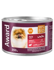 Консервы для собак AWARD в виде паштета из ягненка с яблоком