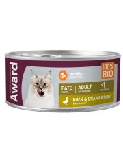 Консервы для кошек AWARD утка и клюква 