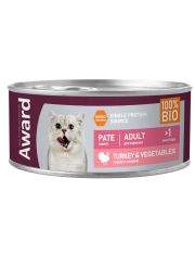 Консервы для кошек AWARD в виде паштета из индейки с овощами