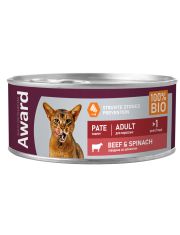 Консервы для кошек AWARD в виде паштета из говядины со шпинатом