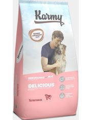 Сухой корм для собак Karmy Delicious Medium & Maxi средних и крупных пород Телятина