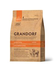 Сухой корм для собак GRANDORF Lamb and Turkey Junior Medium and Maxi юниоров от 4 месяцев, беременных и кормящих сук средних и крупных пород Ягненок с индейкой