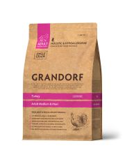 Сухой корм для собак GRANDORF Turkey Adult Medium Maxi средних и крупных пород Индейка