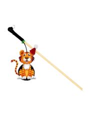 Удочка-дразнилка для кошек GoSi Тигренок Трикси с мехом