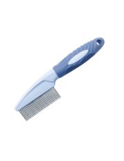 Расческа-гребень PetStar для животных с частыми металлическими зубьями , синяя