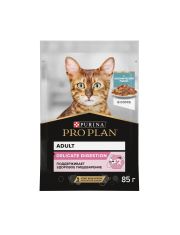 Влажный корм Pro Plan Nutri Savour для взрослых кошек с чувствительным пищеварением или с особыми предпочтениями в еде, с океанической рыбой в соусе
