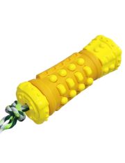 Игрушка для собак Гантель с веревкой со звуком 18*6,5см 