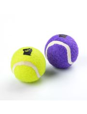 Игрушка для собак Mr.Kranch Теннисный мяч, набор 2 шт, желтый и фиолетовый