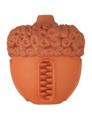 Игрушка для собак Mr.Kranch Орех с пищалкой с ароматом сливок, коричневая