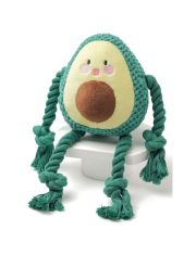 Игрушка для собак Mr.Kranch Авокадо плюшевая с канатиками и пищалкой