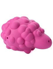 Игрушка для собак Mr.Kranch Овечка с пищалкой, розовая с ароматом бекона