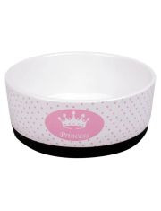Керамическая миска для собак Mr.Kranch белая с розовым