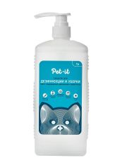 Средство для дезинфекции Pet-it и уборки мест содержания домашних животных, 1 л