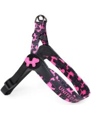 Шлейка для собак United Pets Complete me Identity черная с розовым