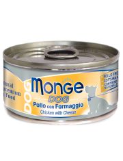 Консервы для собак Monge Dog Natural куриные кусочки с сыром