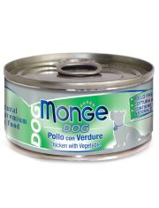 Консервы для собак Monge Dog Natural куриные кусочки с овощами