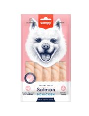 Крем-лакомство для собак Wanpy Dog "нежное пюре" из лосося и курицы