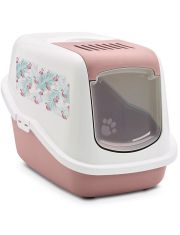 Туалет-дом для кошек Savic Nestor Impression бело-розовый