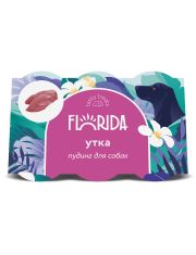  Лакомство для собак Florida пудинг с уткой, набор 6 штук