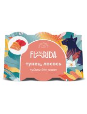 Лакомство для кошек Florida Пудинг с тунцом и лососем, набор 6 шт