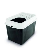 Туалет для кошек ROTHO Eco BERTY  большой c верхним входом, черный