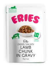 Влажный корм для кошек  Pettric ERIES с ягненком, тунцом и курицей, кусочки в соусе