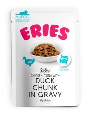 Влажный корм для кошек  Pettric ERIES с уткой, курицей и тунцом, кусочки в соусе