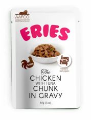 Влажный корм для кошек  Pettric ERIES с курицей и мясом тунца, кусочки в соусе