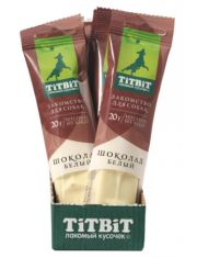 Лакомство для собак TiTBiT Шоколад белый с воздушным рисом