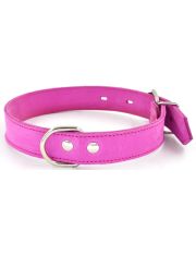 Ошейник для собак Zooexpress Color Line двухслойный из нубука розовый