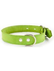 Ошейник для собак Zooexpress Color Line двухслойный из нубука салатовый