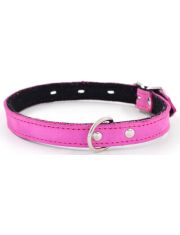 Ошейник для собак Zooexpress Color Line однослойный из нубука и фетра, розовый