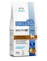 Сухой корм для собак Mini & TOY DIET из конины с горохом полнорационный, гипоаллергенный рацион  для чувствительных и аллергичных собак мелких и игрушечных пород