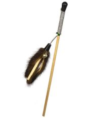 Удочка-дразнилка для кошек GoSi "Норковая пальма на веревке"